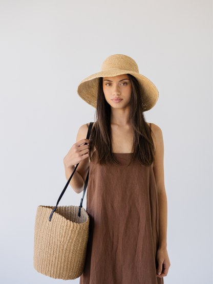 Wide Brim Raffia Hat