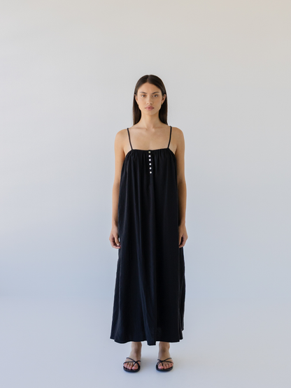 Shell Buttons Midi Dress