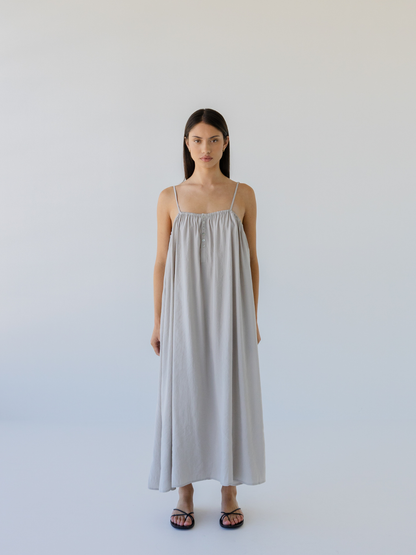 Shell Buttons Midi Dress