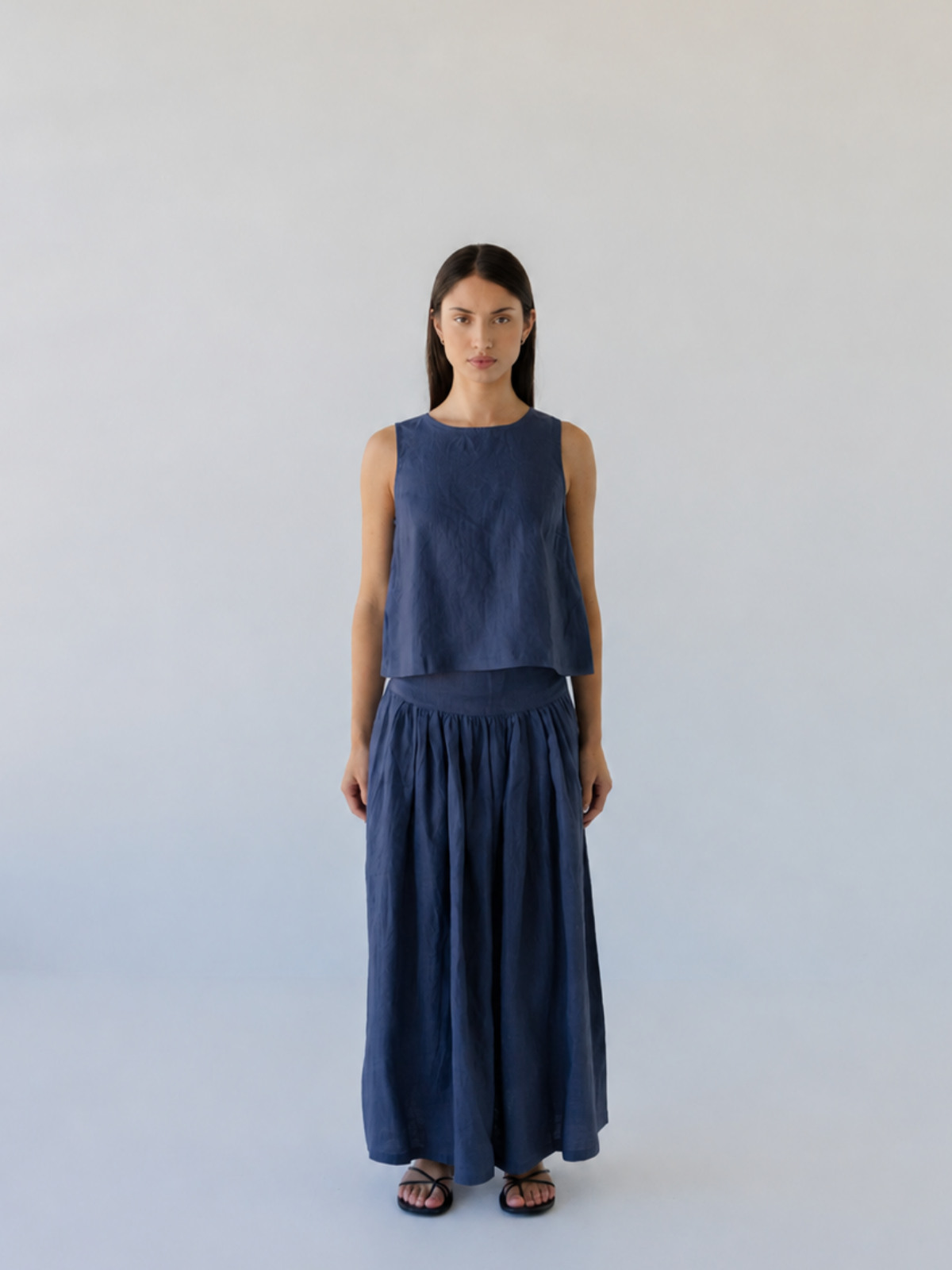 Shell Buttons Top Linen