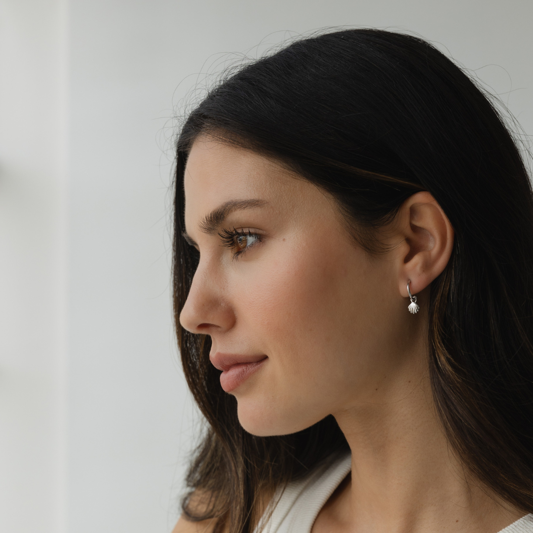 She Shell Hoop Studs