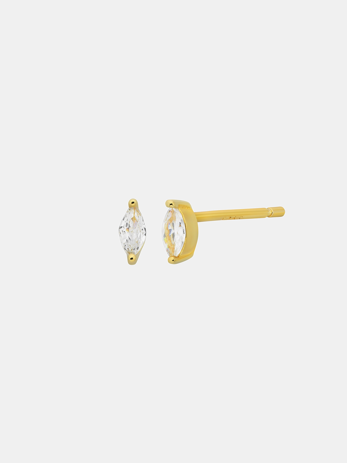Solitaire Marquise Studs