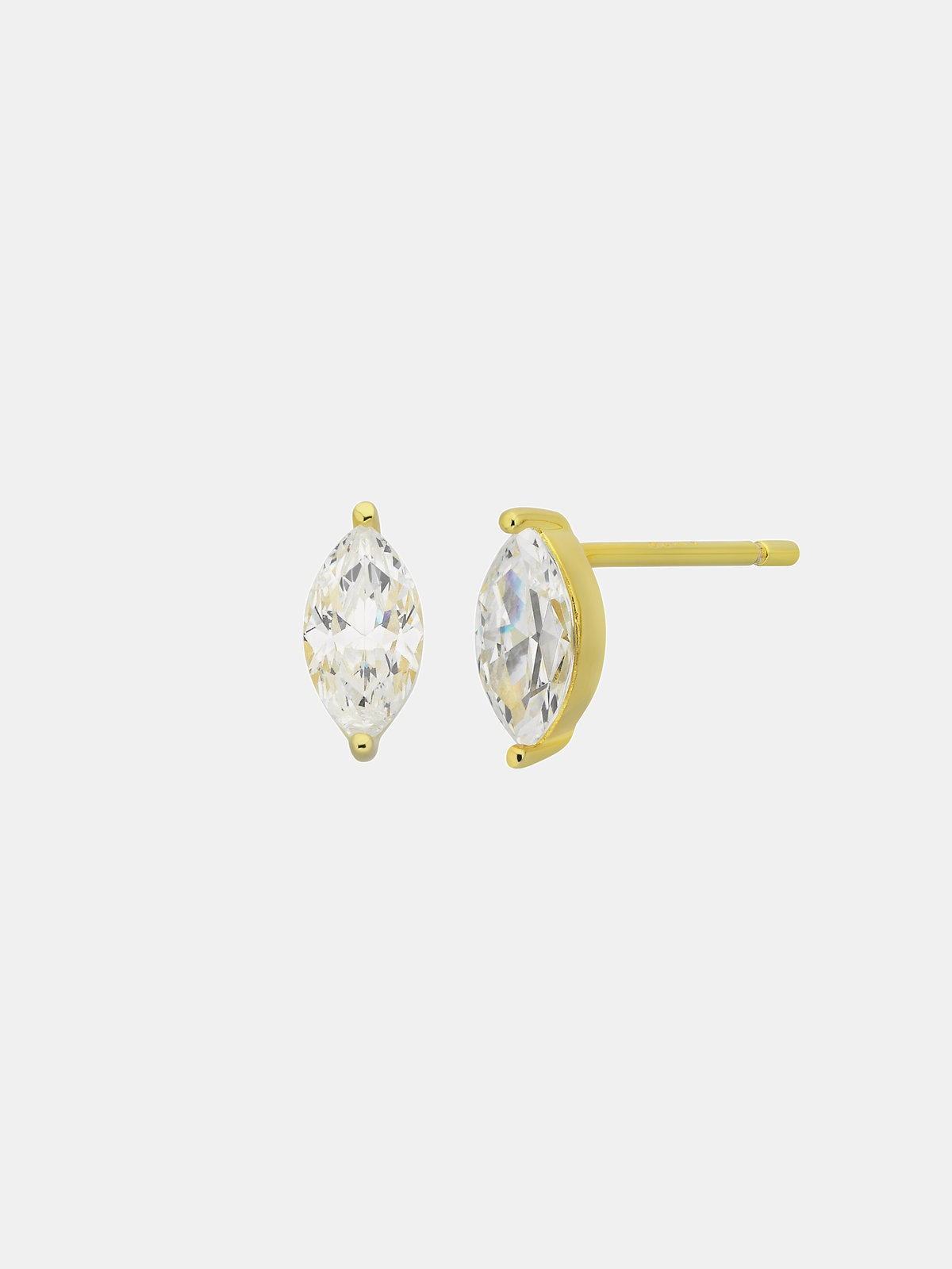 Solitaire Marquise Studs