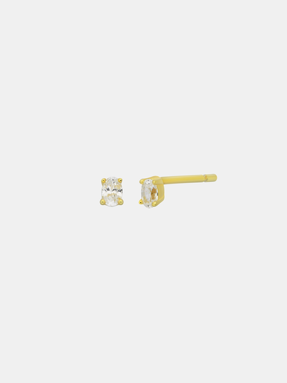 Solitaire Oval Studs