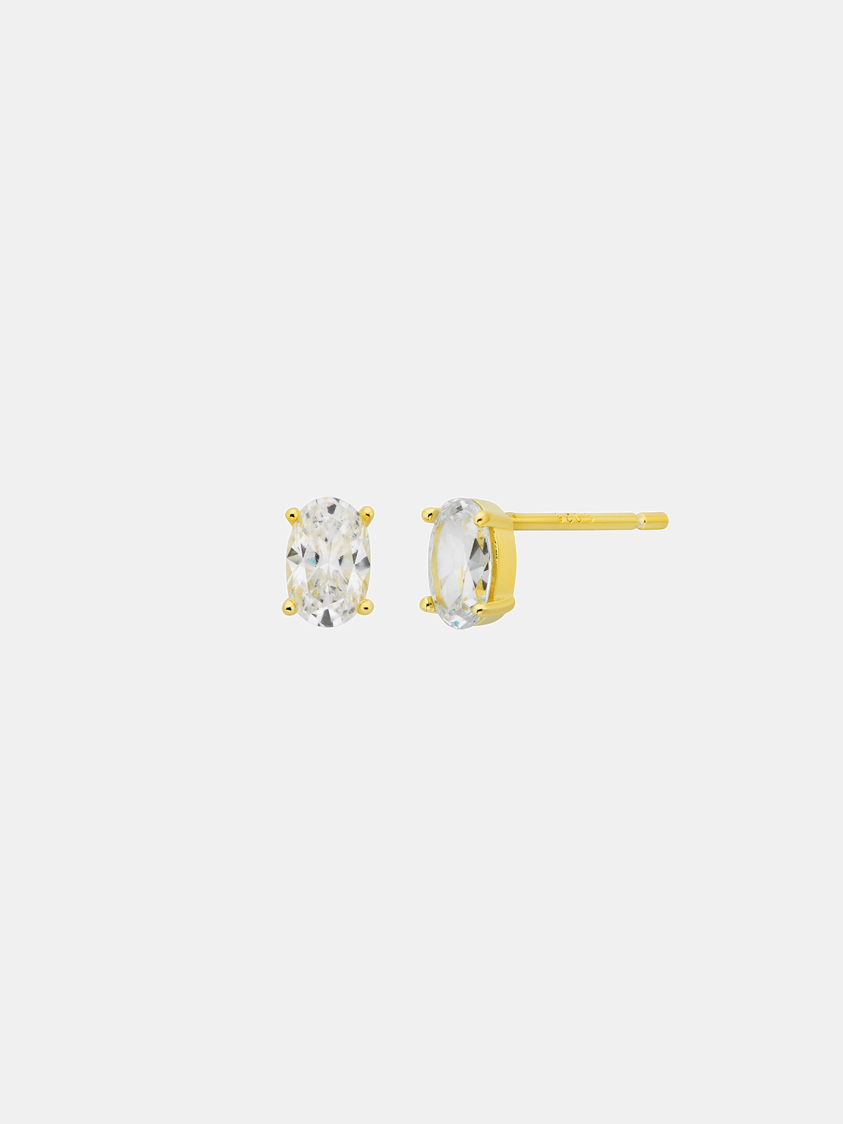 Solitaire Oval Studs