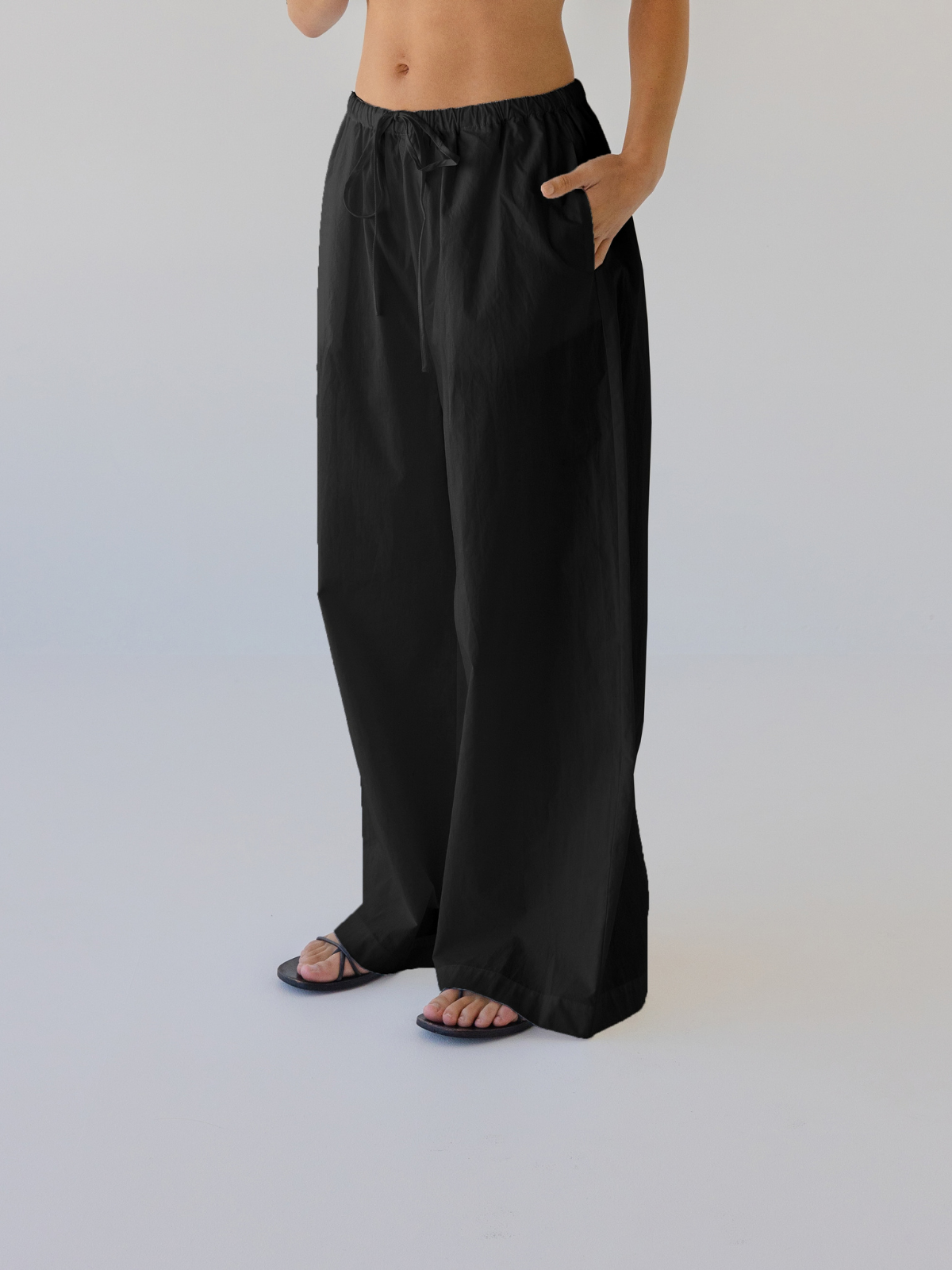 Cotton Wide Leg Pant
