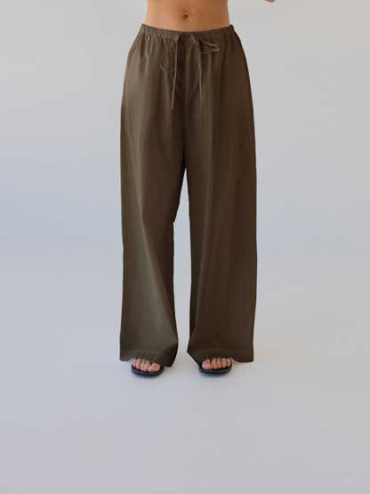 Cotton Wide Leg Pant