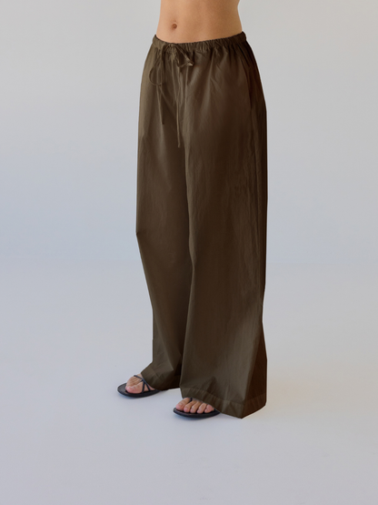 Cotton Wide Leg Pant