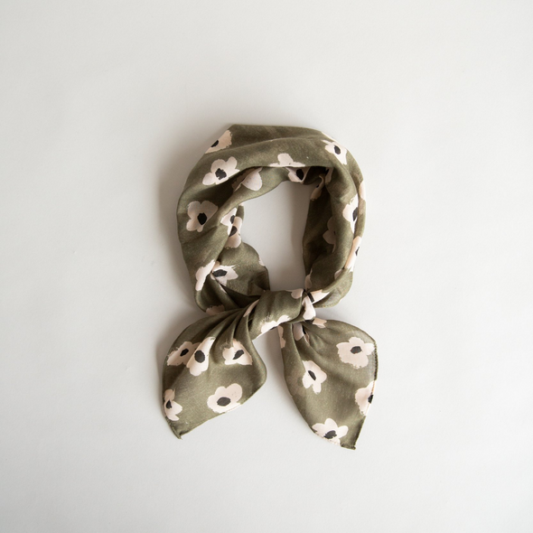 Daisy Day Mini Scarf Sage