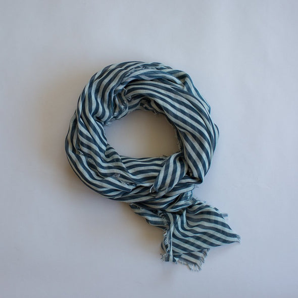 Stripes Maxi Scarf Navy